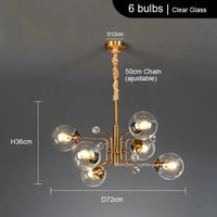 lustre led moderne 10 globes