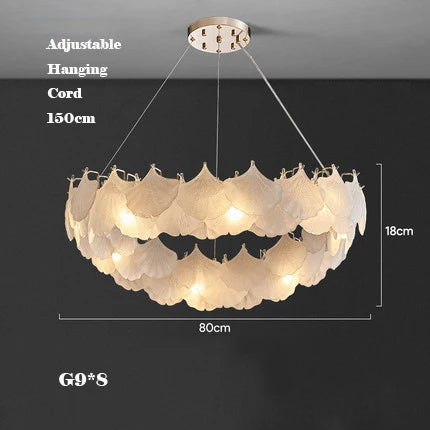 Minimalistischer Retro-Kronleuchter aus Glas für elegante Einrichtung