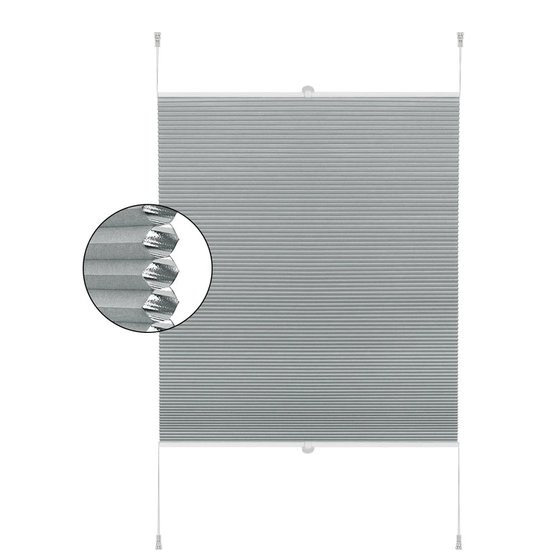 Store plissé alvéolé sans perçage pour fenêtres chambre