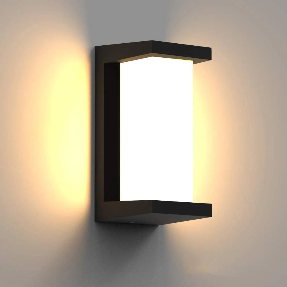 Applique murale LED lumière jardin applique IP65 extérieur étanche lampe luminaire maison décoration éclairage couloir allée lumière au25 - vue 6 sur 8