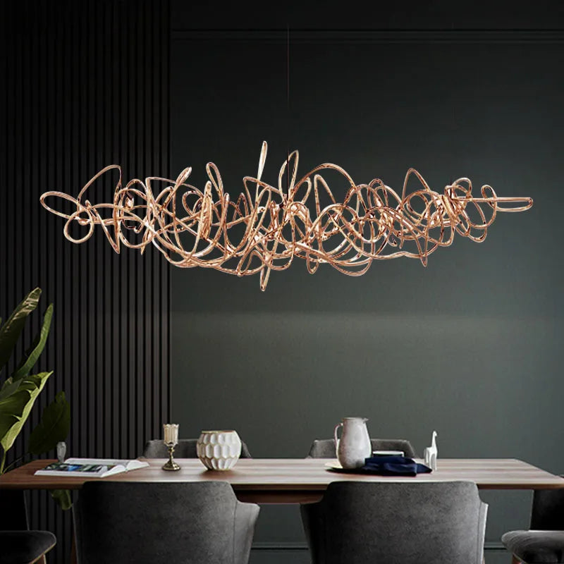 lumières led créatives lions postmodernes suspendues équipement créateur - vue 3 sur 8
