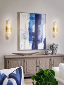 applique murale moderne en cuivre et marbre naturel pour décoration intérieure