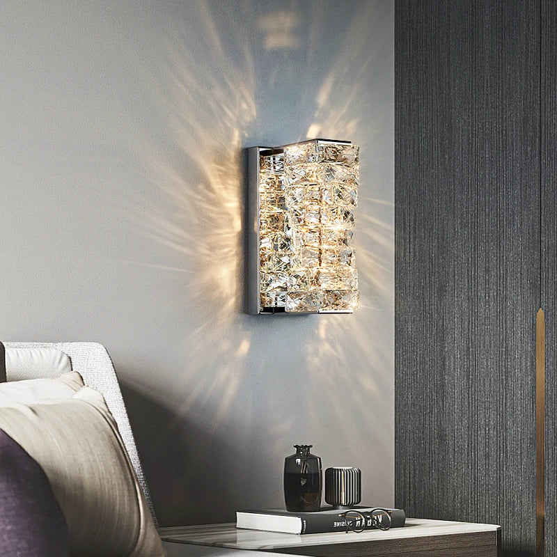 applique murale en cristal k9 design moderne pour décoration élégante - vue 5 sur 19