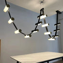 lustre créatif en cuir postmoderne pour décoration artistique moderne