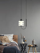 Kronleuchter aus schwarzem und weißem Glas modernes elegantes Design