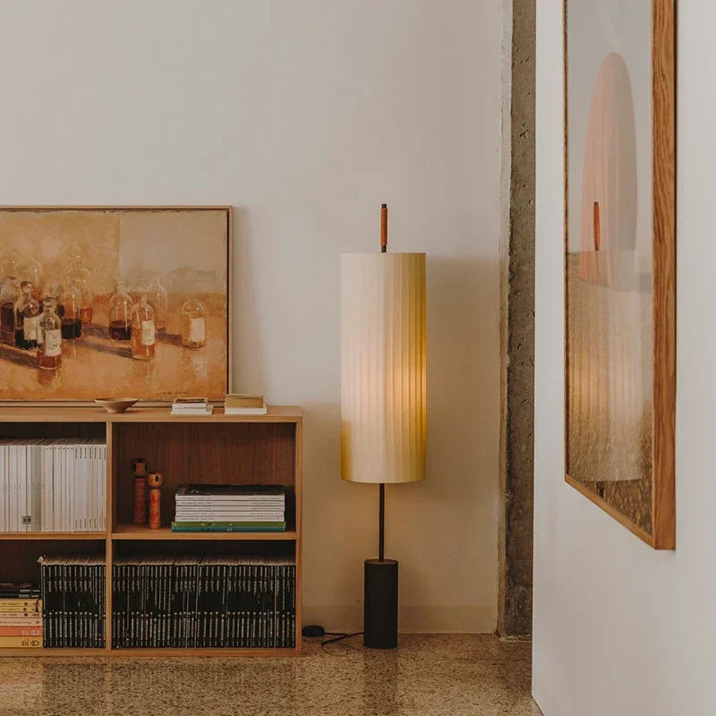 lampadaire led en tissu style wabi sabi décoration moderne - vue 4 sur 7