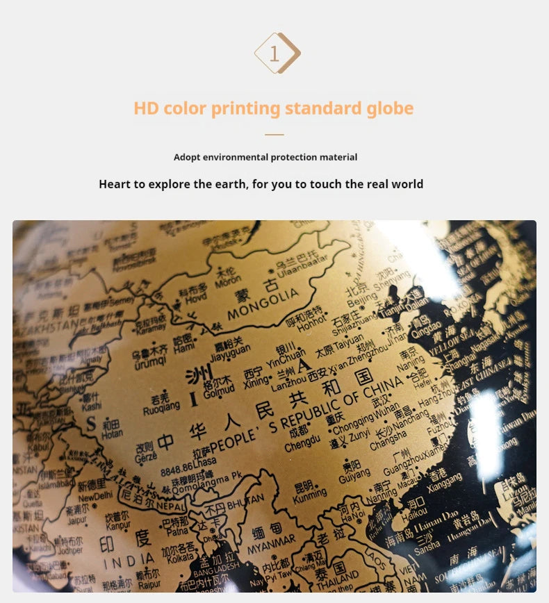 globe terrestre rotatif éducatif pour apprendre la géographie - vue 4 sur 14