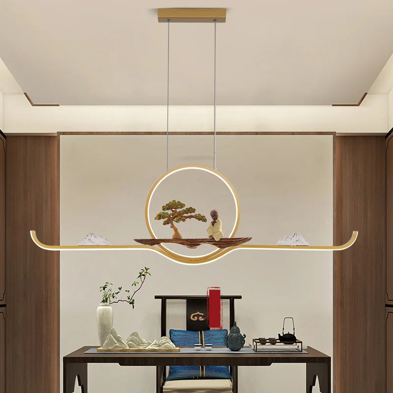 suspension de style chinois pour ambiance zen et moderne - vue 2 sur 14