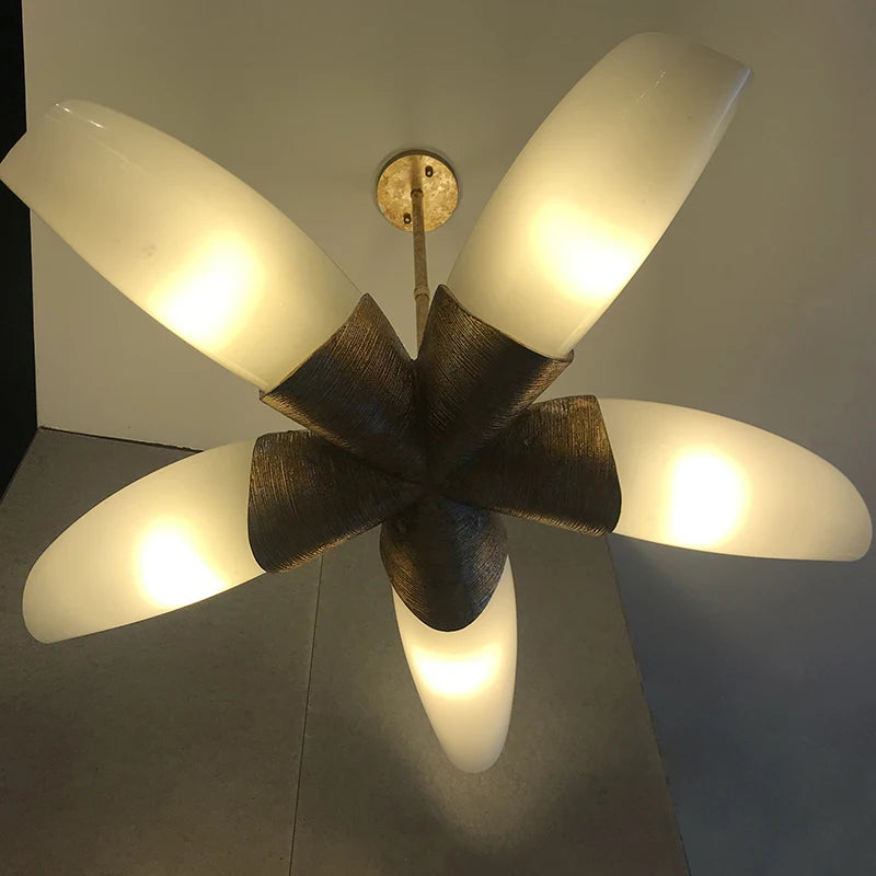 lustre minimaliste moderne en verre pour intérieur élégant - vue 6 sur 7