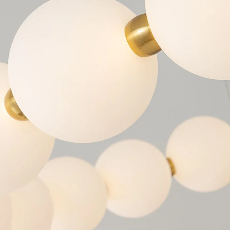 Pendelleuchte aus Messing im nordischen Design LED verstellbar - vue 4 sur 12