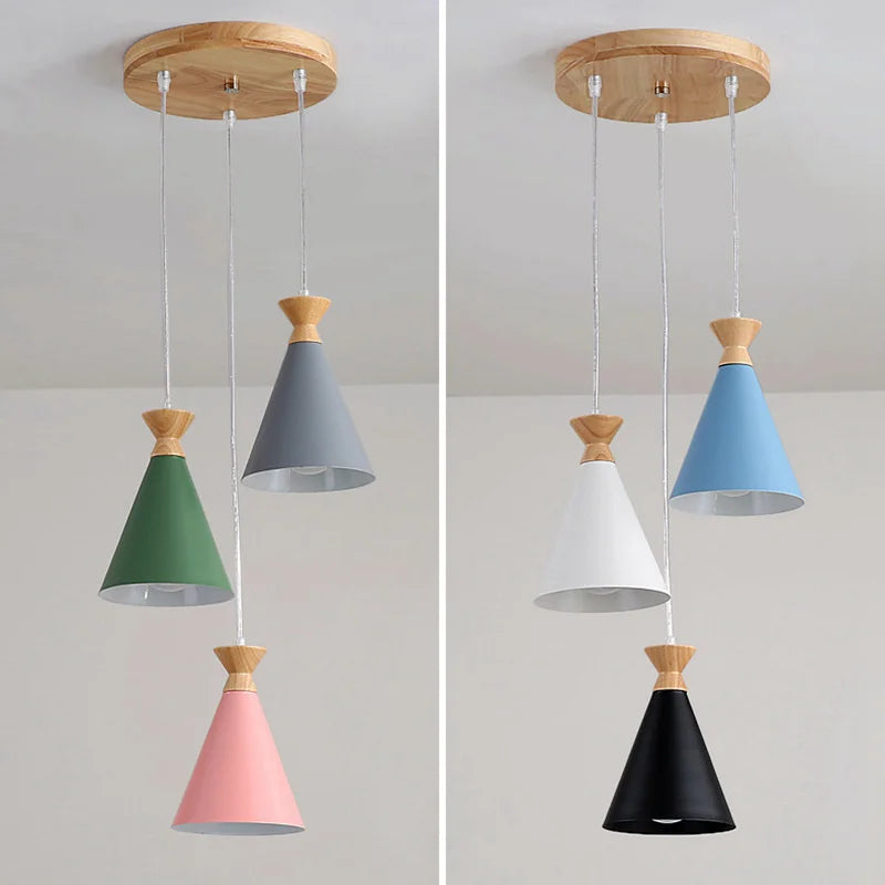 Moderne Pendelleuchte in minimalistischer Hornform für die Beleuchtung von Kochinseln - vue 3 sur 12