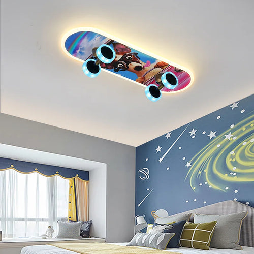 plafonnier skateboard à intensité variable pour chambre enfant - vue 4 sur 19
