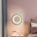 applique murale led en forme de lune avec intensité réglable en résine