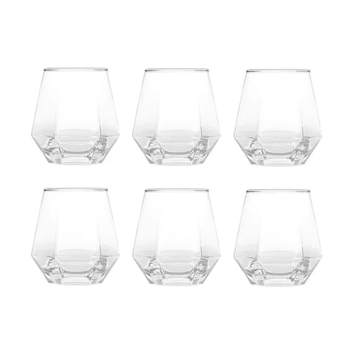 Ensemble 6 verres whisky luxe relief texturé