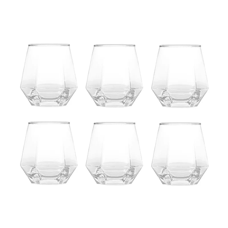 Ensemble 6 verres whisky luxe relief texturé