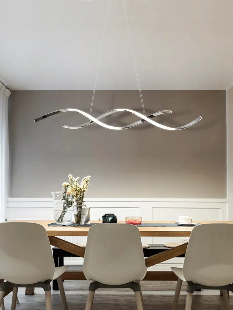 Living room chandelier Northern Europe chandelier creative restaurant ceiling lighted long chandelier living room lights - vue 3 sur 12