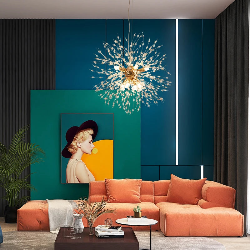lustre à led moderne style nordique pour décoration intérieure - vue 4 sur 14