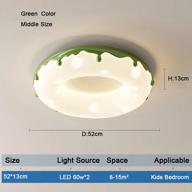 LED-Deckenleuchte Design Minimalistisch Dekorative Donut-Form - vue 12 sur 14