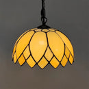 Tiffany-Pendelleuchte mit Blättermotiv für elegante Innendekoration