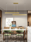 lustre moderne simple avec bande linéaire led pour restaurant
