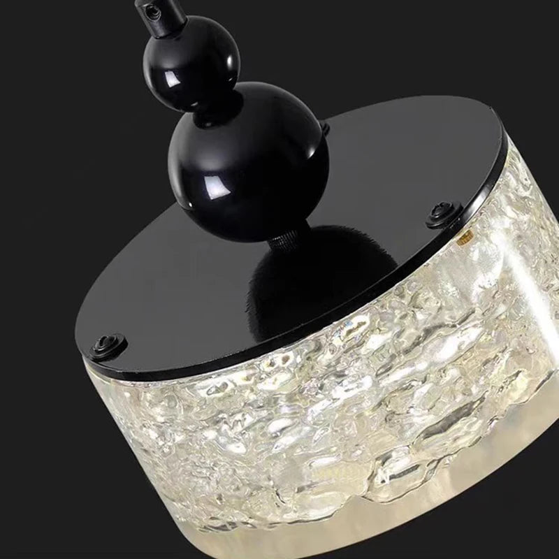 lustre design moderne en résine et métal hauteur réglable - vue 6 sur 7