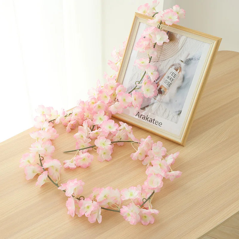 guirlande de fleurs artificielles pour décoration de mariage et intérieur - vue 12 sur 17