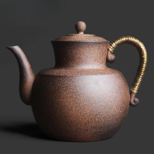 Théière céramique style roche zen retro artisanale