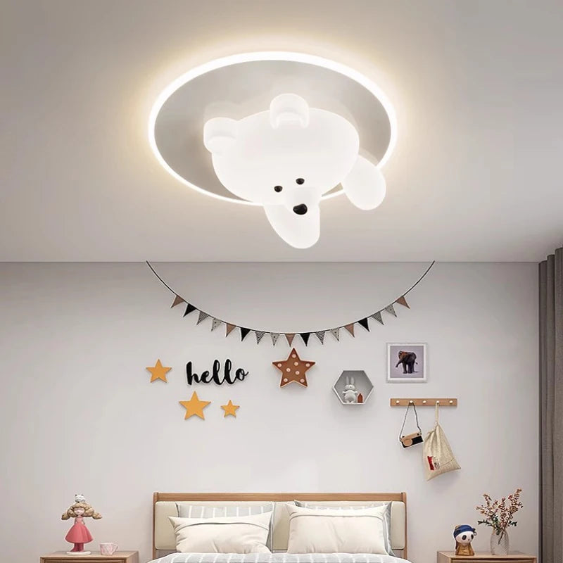 plafonniers mignons en forme d'ours et nuage pour enfants - vue 5 sur 10
