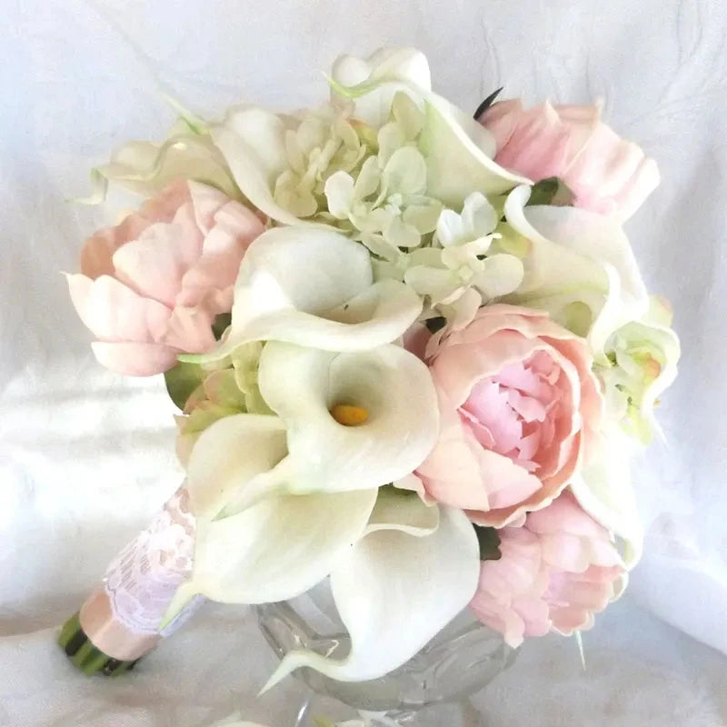 lot de fleurs artificielles lys calla pour mariage et décoration - vue 5 sur 17