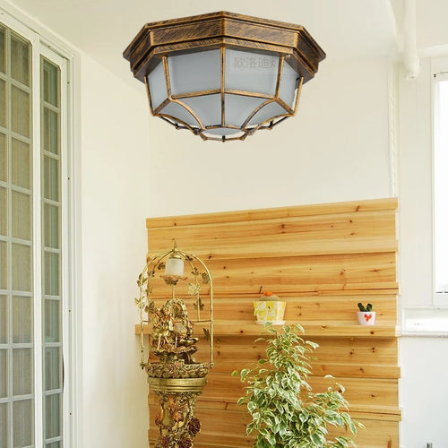 Minimalistische LED-Deckenleuchte Außen Wasserdicht Für Moderne Räume - vue 3 sur 9