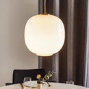 lampe led suspendue en verre nordique en fer pour intérieur décoratif