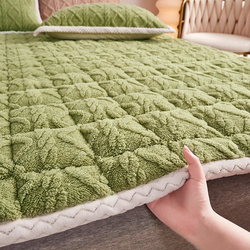 surmatelas doux en velours agneau pour étudiants et dortoirs - vue 6 sur 12