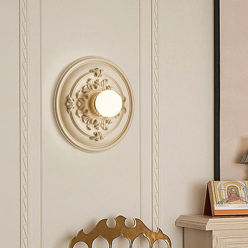 applique murale ronde rétro haut de gamme en verre