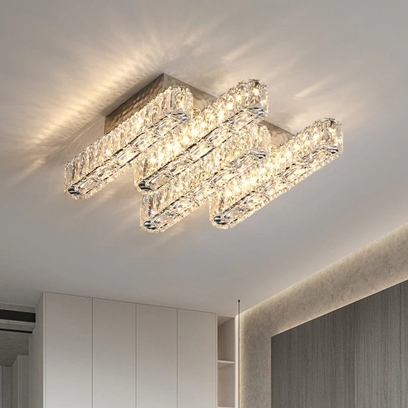 Plafonnier moderne de luxe en cristal - vue 4 sur 9