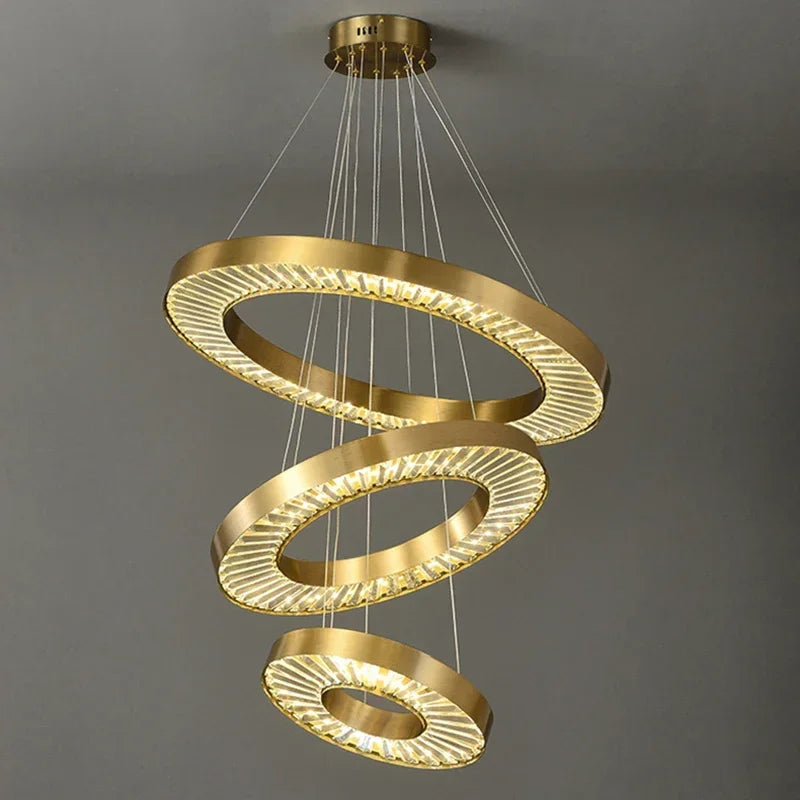 lustre en cristal à led design pour intérieur élégant - vue 5 sur 11