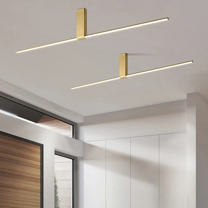 lampes de plafond minimalistes longues pour divers espaces - vue 2 sur 12