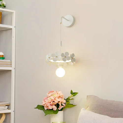Nordique crème vent chambre chevet applique moderne salon créatif fleur Table lustre couloir balcon lampe décorative