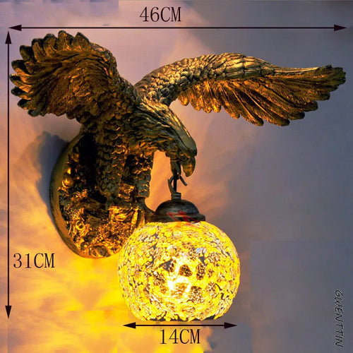 Wandleuchte Eagle Boho Retro Kunstvolle Dekoration - vue 3 sur 18