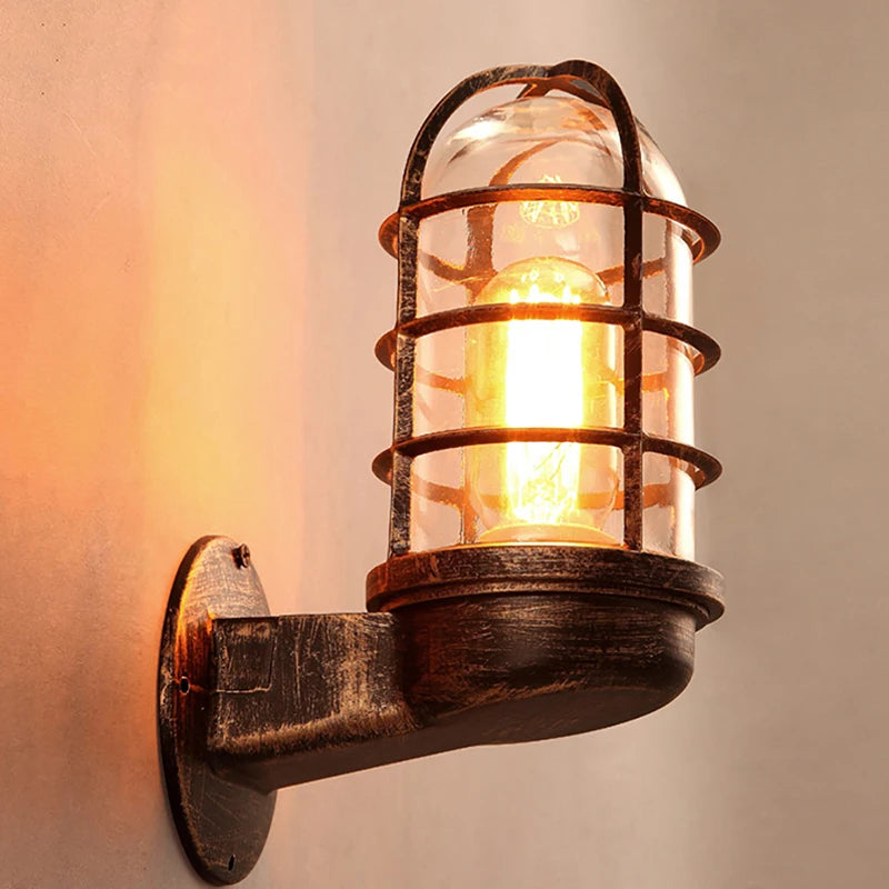 Vintage Industrielle LED-Wandleuchte aus Eisen im Loft-Stil Retro Modern