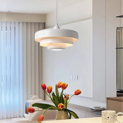 LED-Pendelleuchte im nordischen Stil mit 3 Schirmen - vue 6 sur 9
