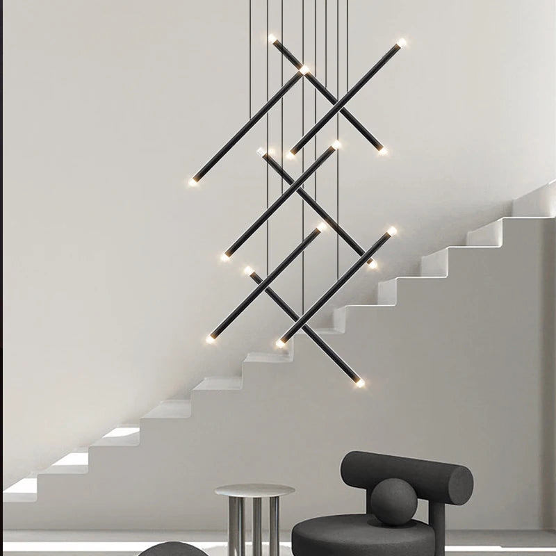 lustre moderne led pour terrasse intérieure et grenier - vue 6 sur 18