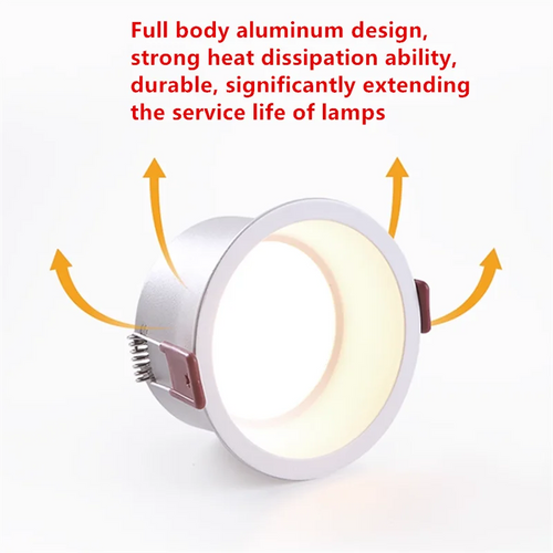 spot led encastrable anti-éblouissement avec intensité réglable