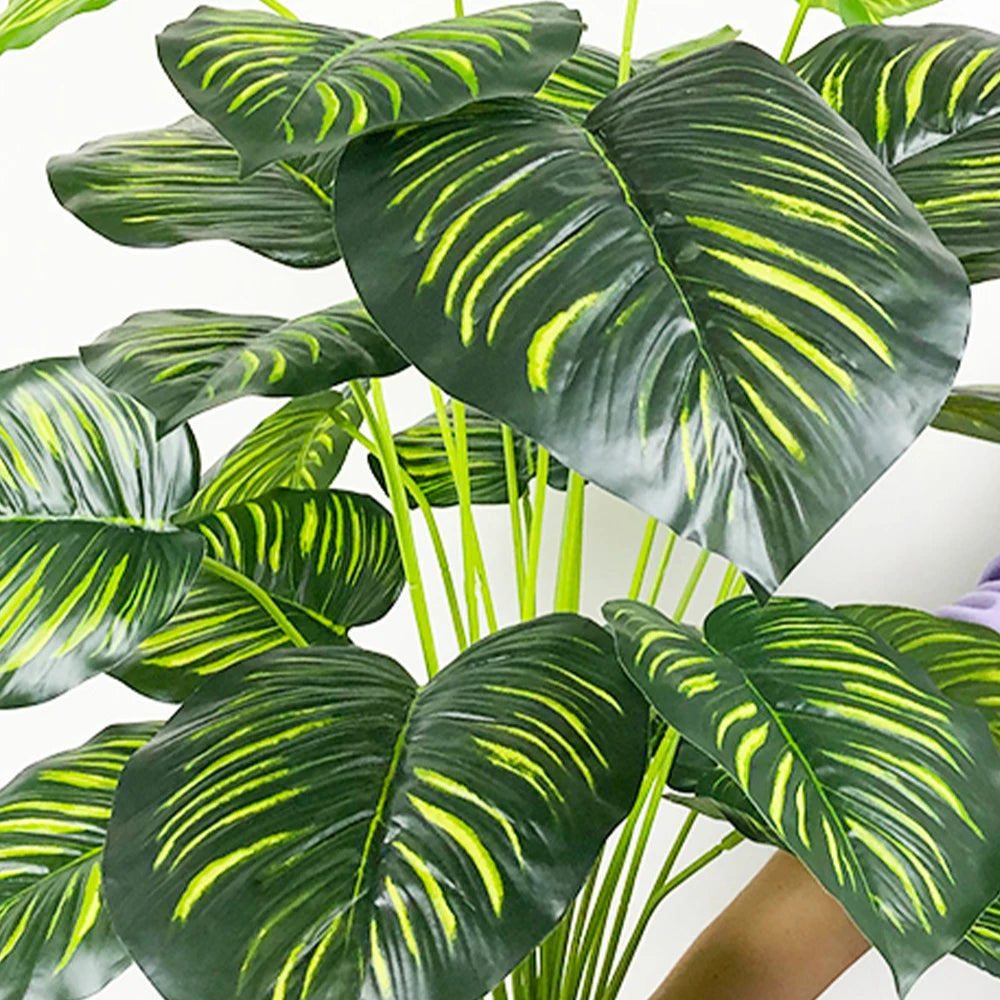 grande plante tropicale fausse feuille de bananier pour décoration intérieure et extérieure - vue 6 sur 8