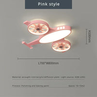Moderner Deckenventilator in Flugzeugform für Kinder