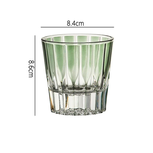 Verre a whisky strie vertical style moderne cristal