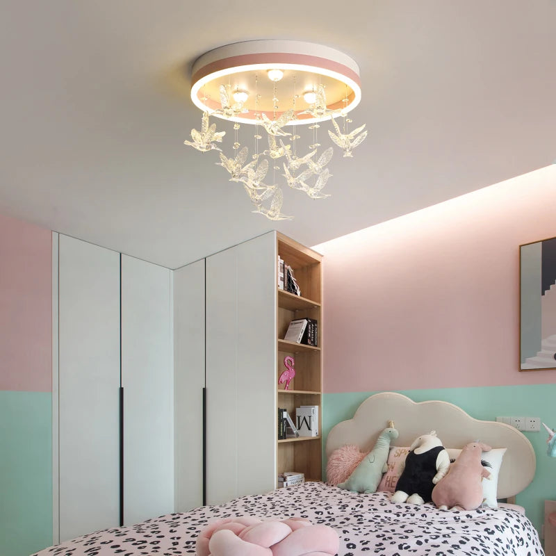 Kreativer LED-Kronleuchter aus Kristall, modern, warm und romantisch - vue 3 sur 8