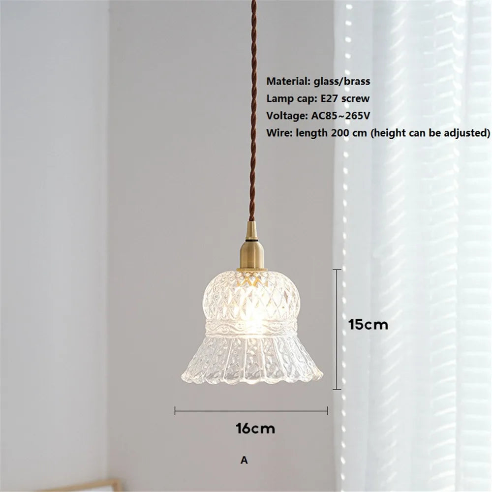 Vintage Kronleuchter aus Glas und Messing für die Innendekoration - vue 3 sur 8