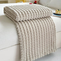 plaid flanelle effet fourrure carreaux doux pour hiver