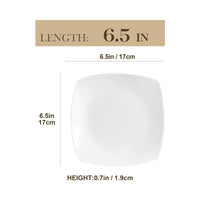 Assiettes carrées porcelaine service 6 ou 12 pièces