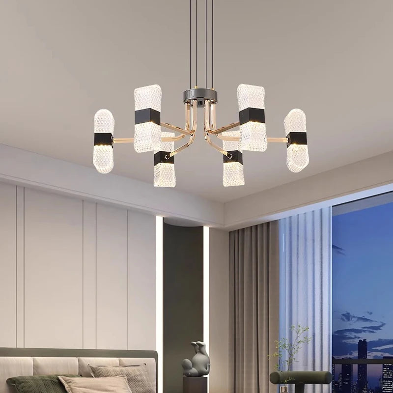 lustre décoratif éclairage intérieur lampes suspendues fantaisie - vue 6 sur 9
